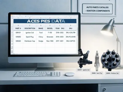 E-commerce auto parts catalog workstation
